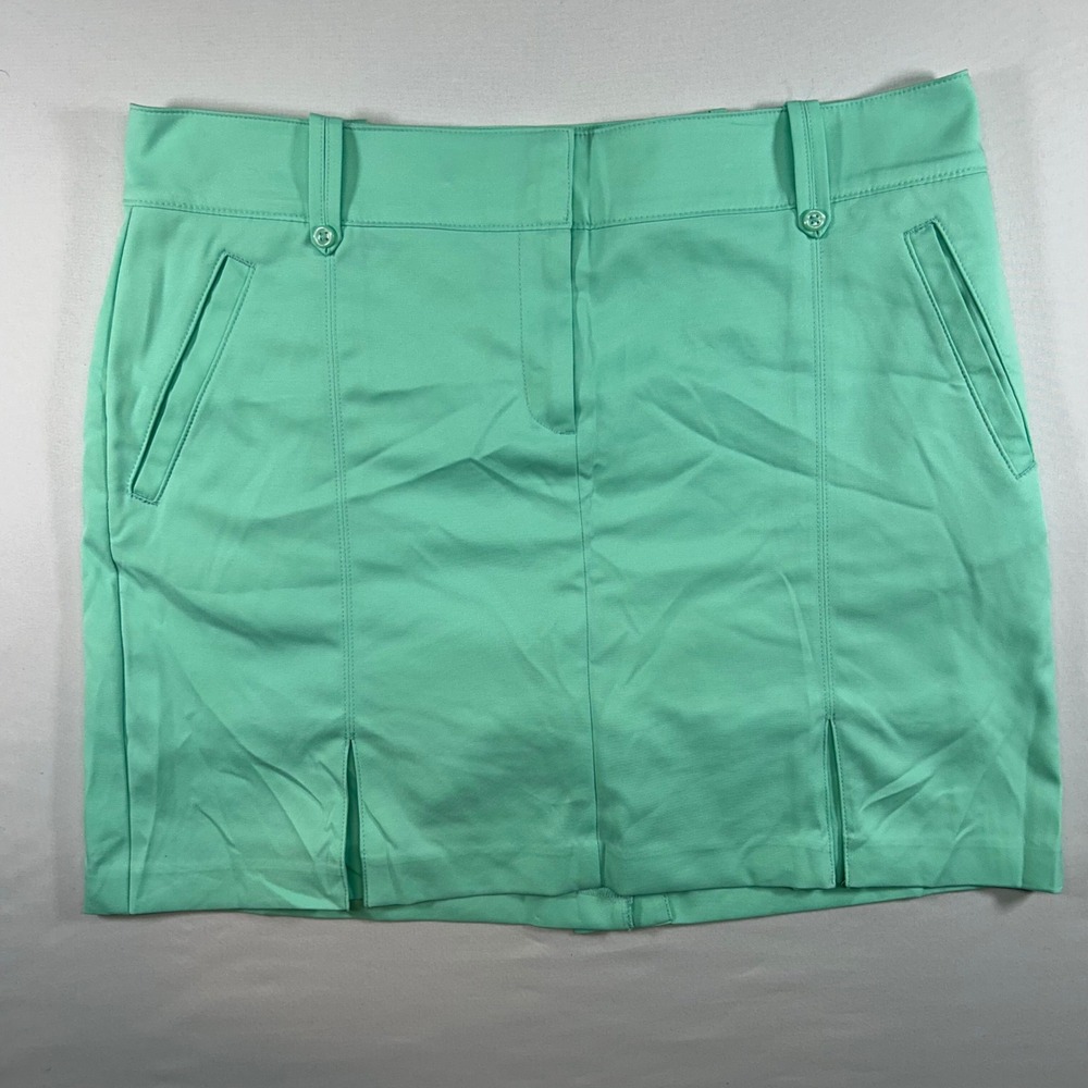 IZOD Golf Womens Size 10 Mint Green Performance Skort Mini Skirt Slits Pockets